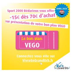 Le bon plan VEGO - Avril 2025