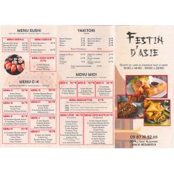 Menu Festin d'Asie