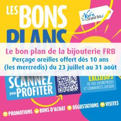 Perçage oreilles offert dès 10 ans (les mercredis) du 23 juillet au 31 août