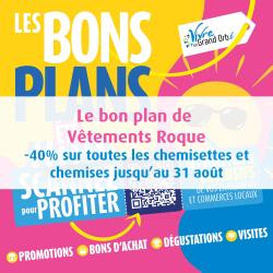 -40% sur toutes les chemisettes et chemises jusqu'au 31 août