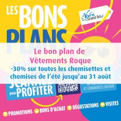 -30% sur toutes les chemisettes et chemises jusqu'au 31 août