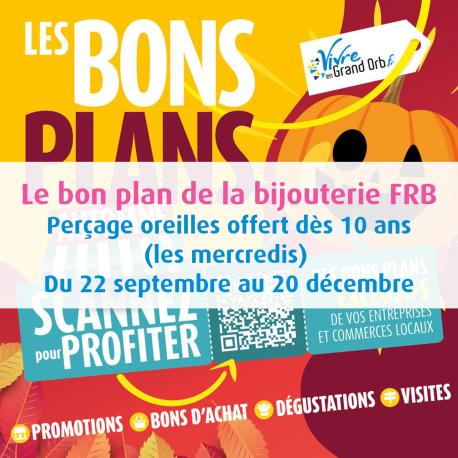 Perçage oreilles offert dès 10 ans (les mercredis) du 23 juillet au 31 août