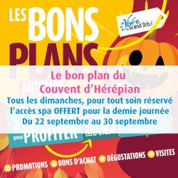 Tous les dimanches, accès spa OFFERT pour la demi-journée, pour tout soin réservé ! Du 22 septembre au 30 septembre !