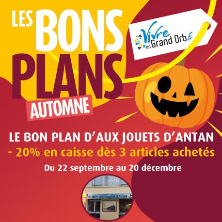 -20% en caisse dès 3 articles achetés du 22 septembre au 30 novembre ! -20% en caisse dès 3 articles achetés du 22 septembre au 30 novembre !