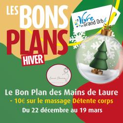 -10€ sur le massage Détente corps, du 22 décembre au 19 mars !