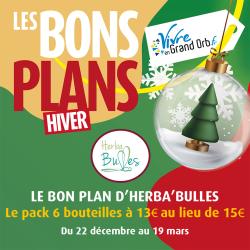 Le pack 6 bouteilles à 13€ au lieu de15€ du 22 décembre au 19 mars !