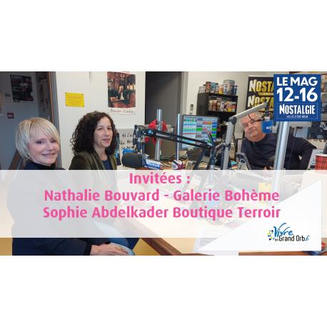 Nathalie Bouvard de la Galerie Bohème et Sophie Abdelkader de la boutique terroir de l'Office de Tourisme de Bédarieux