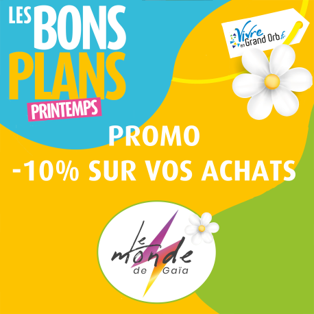 -10% sur la boutique (hors articles soldés) du 20 mars au 20 juin !