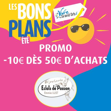 -10€ dès 50€ d'achat du 21 juin au 21 septembre !