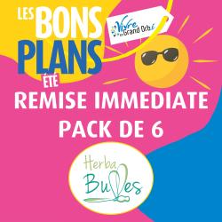 Le pack de 6 bouteilles de 33cl à 13€ au lieu de 15€ (en vente directe ou en ligne) du 21 juin au 21 septembre.